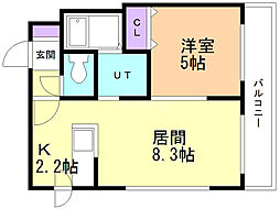 999発寒SV 1LDKの間取図画像