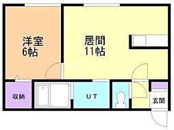 カンタービレ24 1LDKの間取図画像
