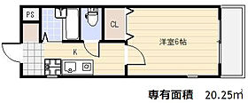 ハピネスオーク  ｜ 大阪府箕面市粟生間谷西５丁目9番5号（賃貸マンション1K・3階・20.25㎡） その2