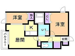 リッチパレス北野 2階
