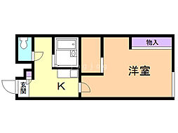 レオパレス真栄 1Kの間取図画像