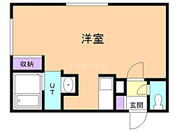 パークフォレスト 1DKの間取図画像
