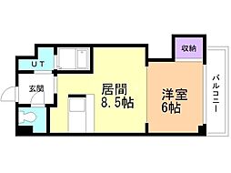 フェアフィールド菊水 1LDKの間取図画像