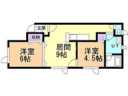 エムズ 2LDKの間取図画像
