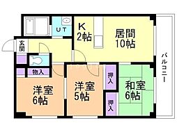 エトワール中の島 3LDKの間取図画像