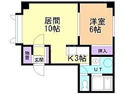 メゾンド 1LDKの間取図画像