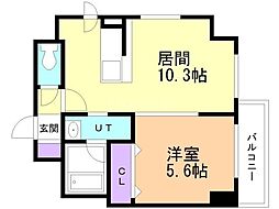 セーヌラヴィ 1LDKの間取図画像