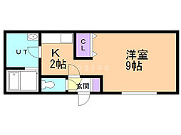 ARSヴィラコート 1Kの間取図画像