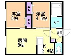 LavenderTerrace 2LDKの間取図画像