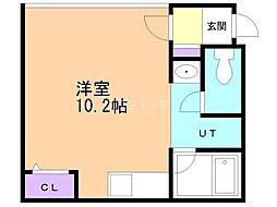 マイルーム澄川C ワンルームの間取図画像