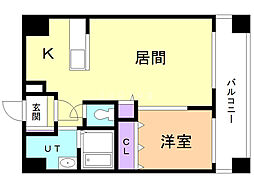 ラフレ平岸 1LDKの間取図画像