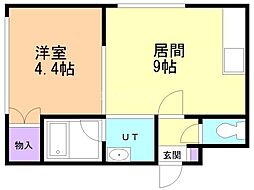 コーポクリオネ 1LDKの間取図画像