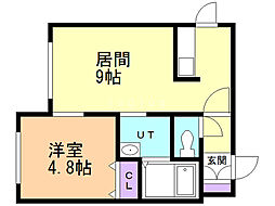 フォートレス真駒内 1LDKの間取図画像