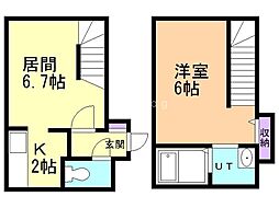 ル・グラン平岸1・7 1LDKの間取図画像