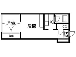 平岸ルーム12 1LDKの間取図画像