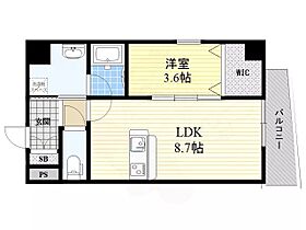 大阪府吹田市片山町１丁目（賃貸マンション1LDK・5階・33.37㎡） その2