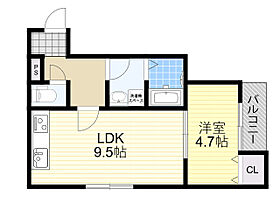 大阪府吹田市内本町１丁目（賃貸アパート1LDK・3階・32.87㎡） その2