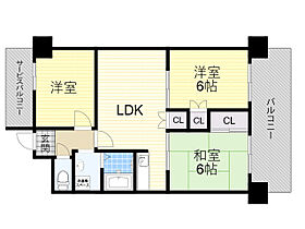 大阪府豊中市東豊中町５丁目（賃貸マンション3LDK・2階・59.00㎡） その2