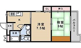 大阪府豊中市待兼山町（賃貸マンション2K・1階・37.08㎡） その2