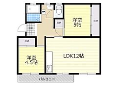 大阪府箕面市如意谷３丁目（賃貸マンション2LDK・4階・55.00㎡） その2