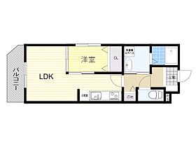 大阪府池田市豊島北２丁目（賃貸マンション1LDK・3階・28.04㎡） その2