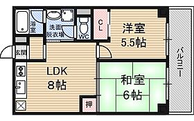 大阪府大阪市淀川区西中島３丁目8番10号（賃貸マンション2LDK・8階・44.55㎡） その2