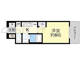 大阪府豊中市庄内幸町２丁目19番（賃貸マンション1K・6階・21.28㎡） その2