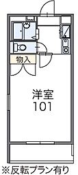 アサクラ 3階1Kの間取り