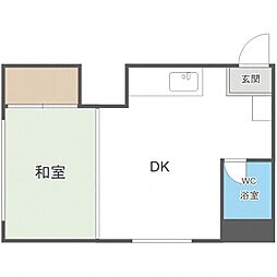 セブンテンハイツ 1DKの間取図画像