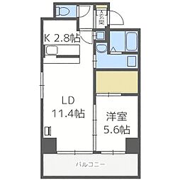 フェバリットラセスト 1LDKの間取図画像
