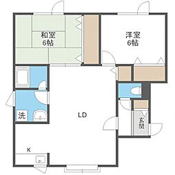 エルポート菊水上町 2LDKの間取図画像