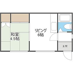 コーポカトレア 1DKの間取図画像