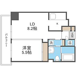 カトレア南8条 1LDKの間取図画像
