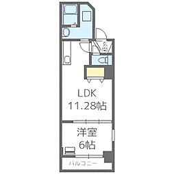 MulberryGarden512 1LDKの間取図画像