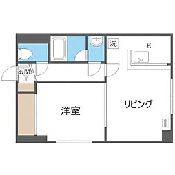 セレーナ南郷 1LDKの間取図画像