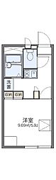 レオパレスフジミハイツC 1Kの間取図画像