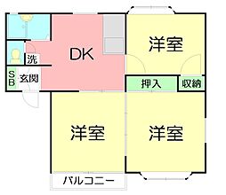エクセル大磯 3DKの間取図画像