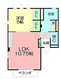 センチュリーハイム 1LDKの間取図画像