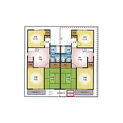 シンセイレジデンス湘南仲町 3DKの間取図画像