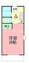 スカイ・フォレスト 1Kの間取図画像