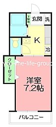 ウィンズパル 1Kの間取図画像