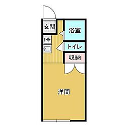 コーポケイ2 ワンルームの間取図画像