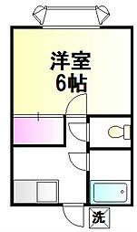 富士ハイツ 1Kの間取図画像