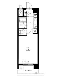 フジビューハイツ山下 1Kの間取図画像