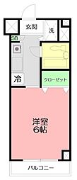 ハイライフ湘南 1Kの間取図画像