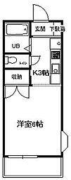 ハイツ天沼 1Kの間取図画像