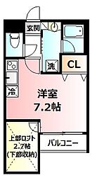 ガーデンテラス ワンルームの間取図画像