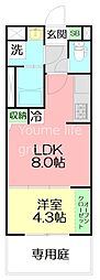 Y.Plaisir 1LDKの間取図画像