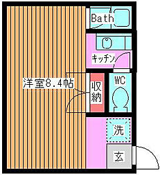 シャトル.M-I 1Kの間取図画像