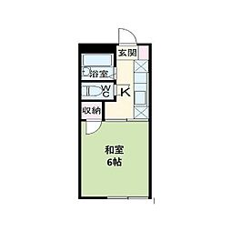 クロノス真田 ワンルームの間取図画像